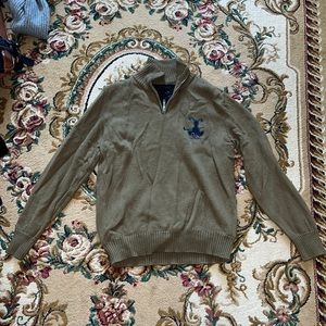 Olive green turtleneck sweater